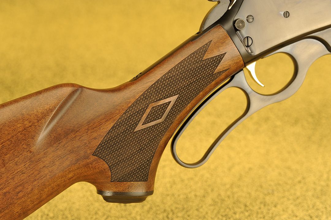 Ruger took this traditional gun and kept all the design features like the point checking pattern complete with the famed Marlin diamond dead center.